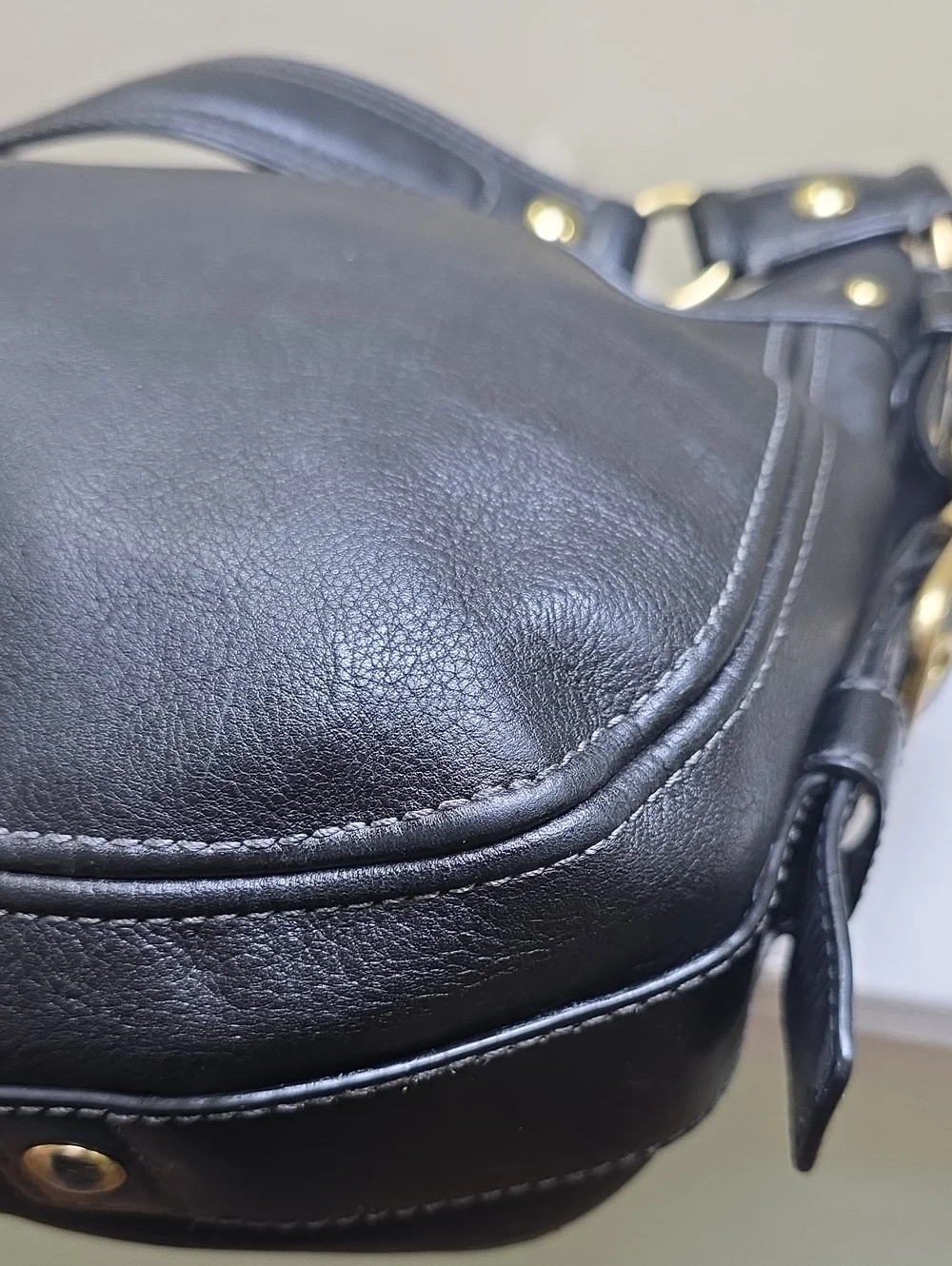 Coach 12671 Vintage 2008 Black Leather Zoe Hobo Bag w/ NEW Crossbody Strap